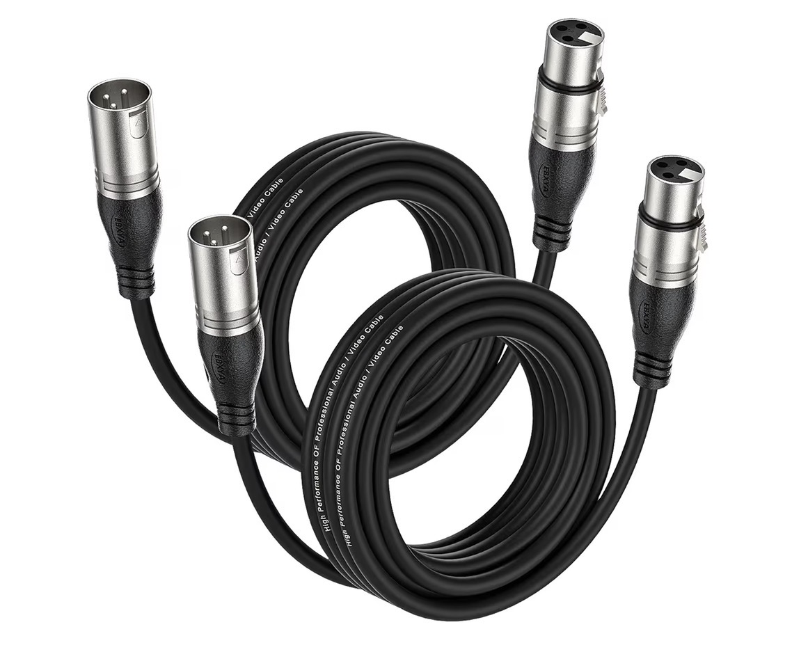 5m xlr cable 2 pack