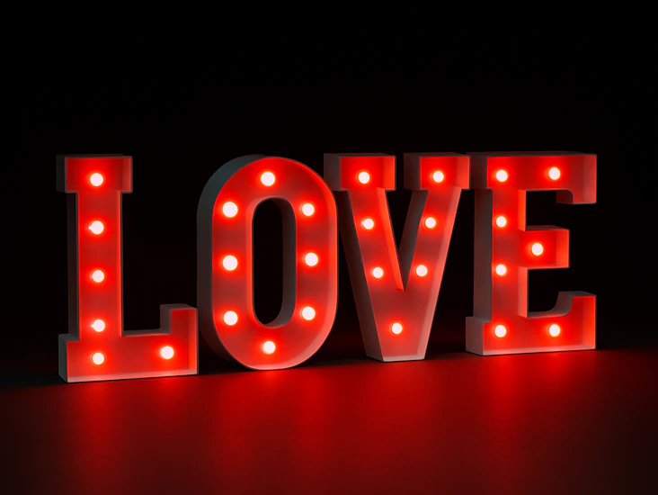 4-foot led marquee letter rental | light-up letters for events, weddings & parties in north georgia