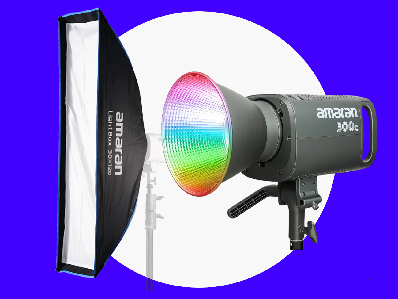 Amaran 300c + light box 30x120 softbox