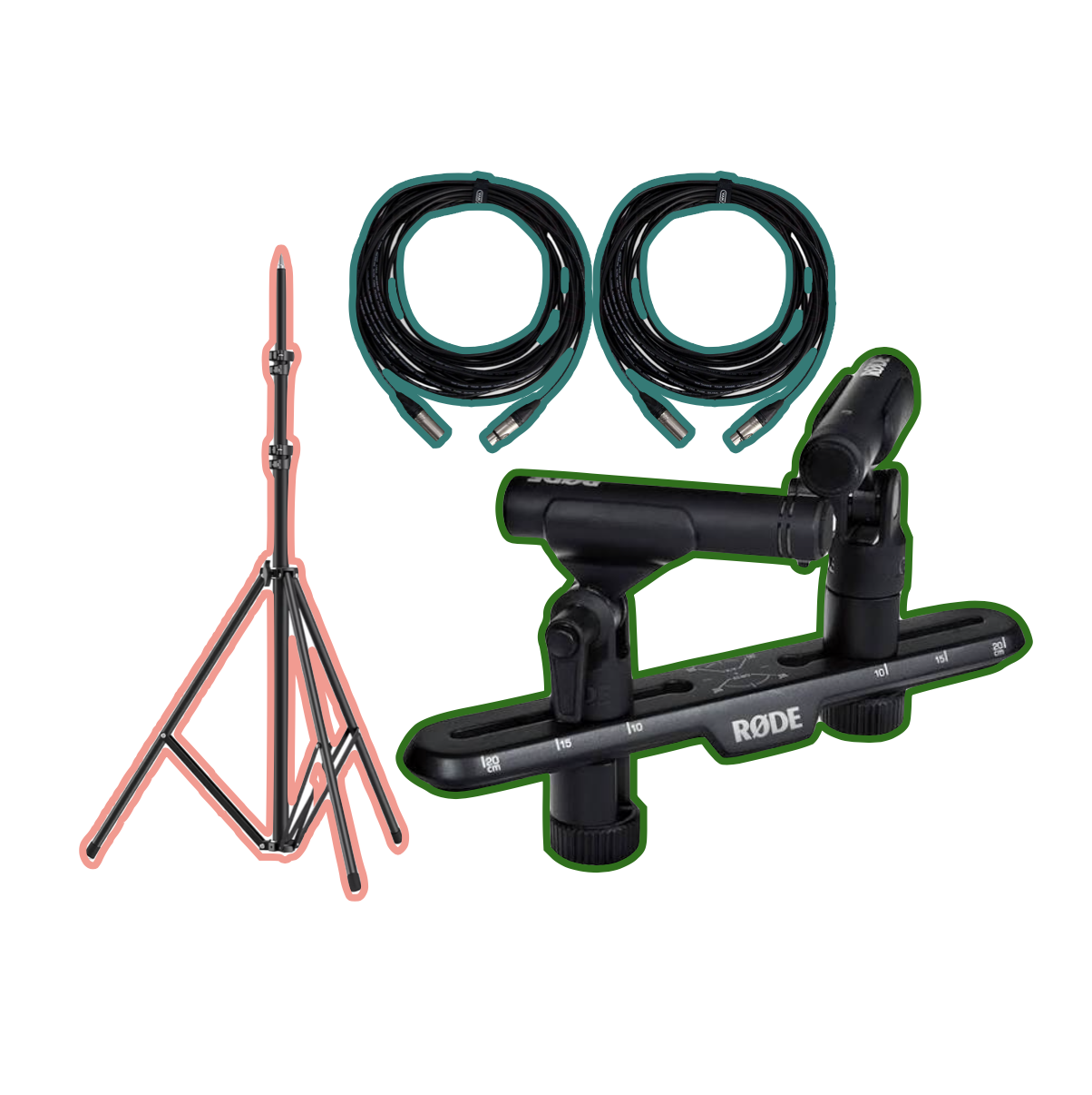 Rode m5 pencil condenser microphone (matched stereo pair) + stand