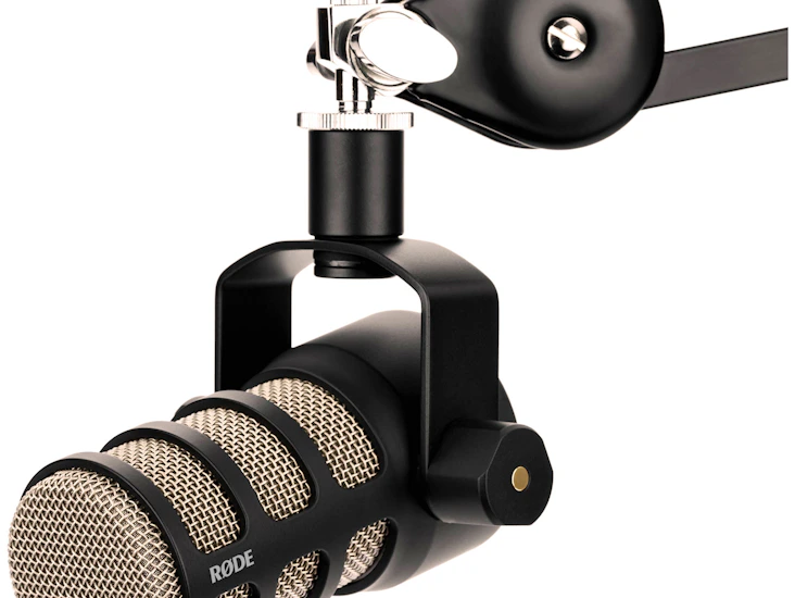 Rode podmic dynamic podcasting microphone (black) with arm & stand