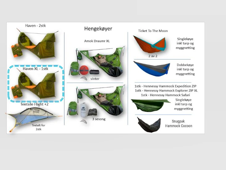 Hengekøye - haven xl