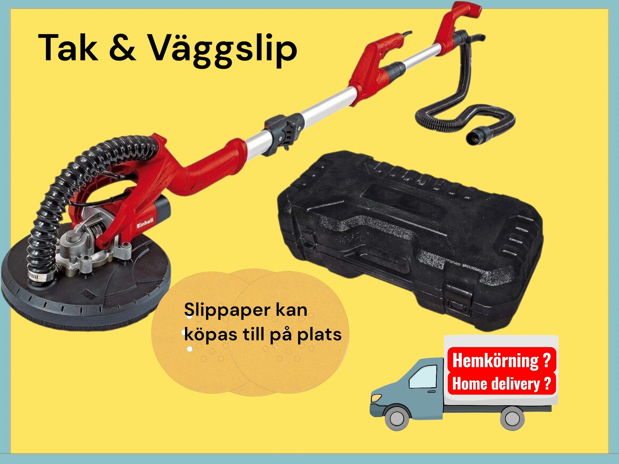 Tak & väggslip 225 mm slipgiraff