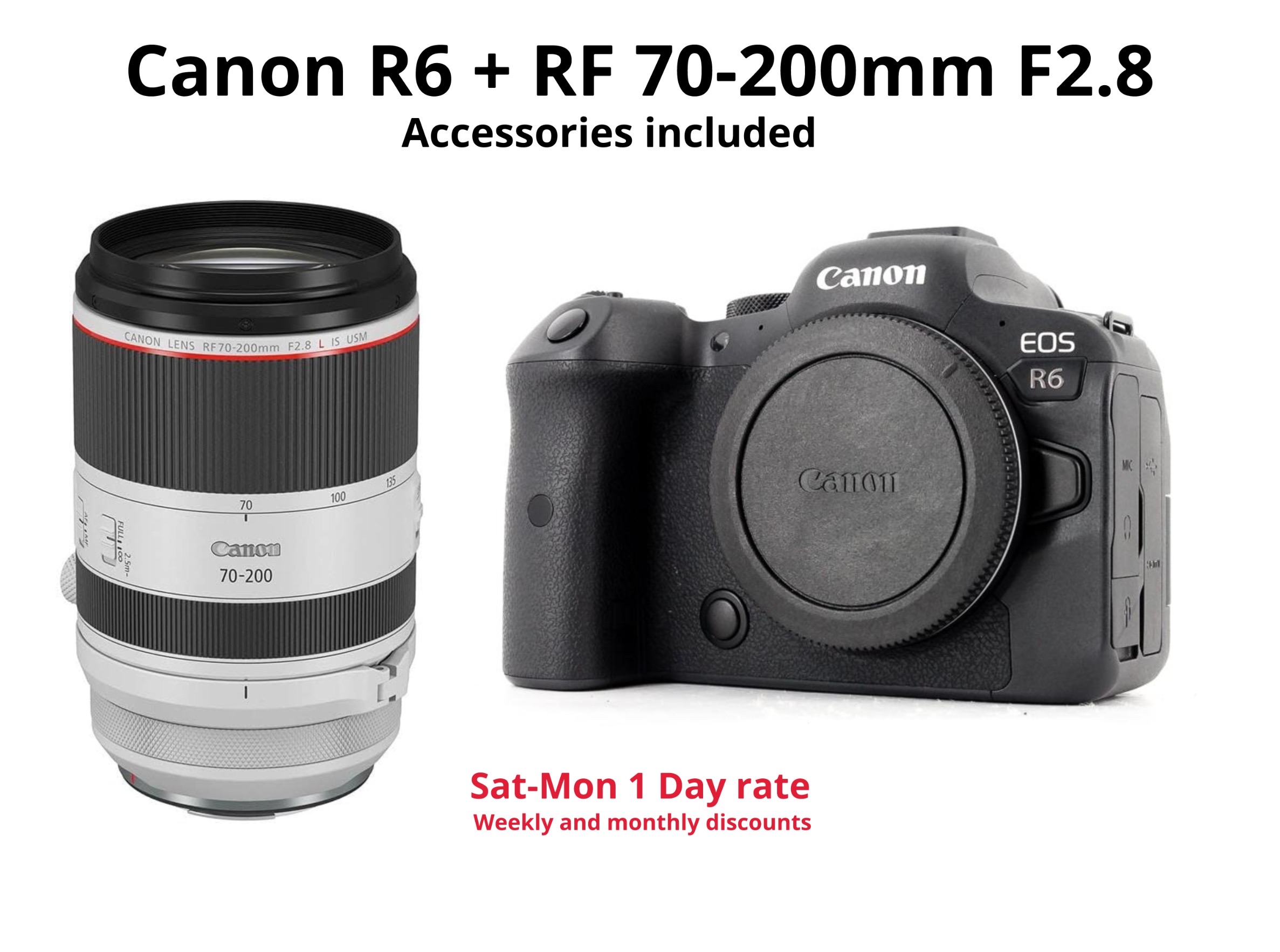 Canon r6 + rf 70-200mm f2.8 