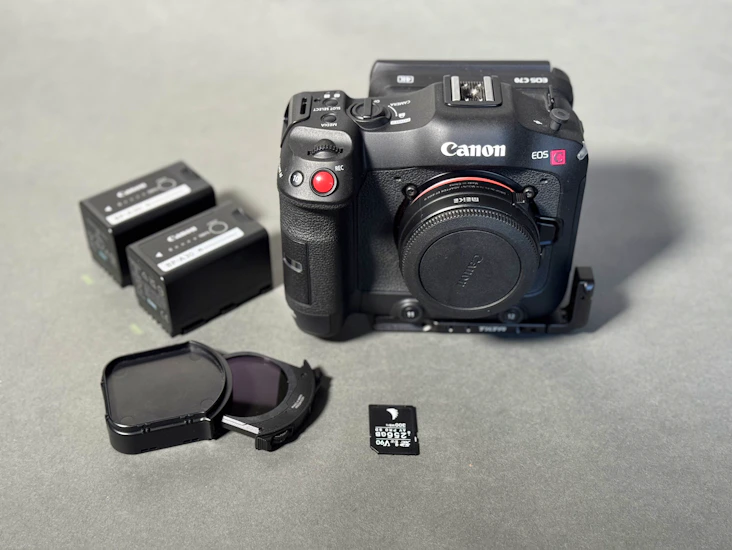 Canon eos c70 + vari nd rf-ef adapter + tilta base plate