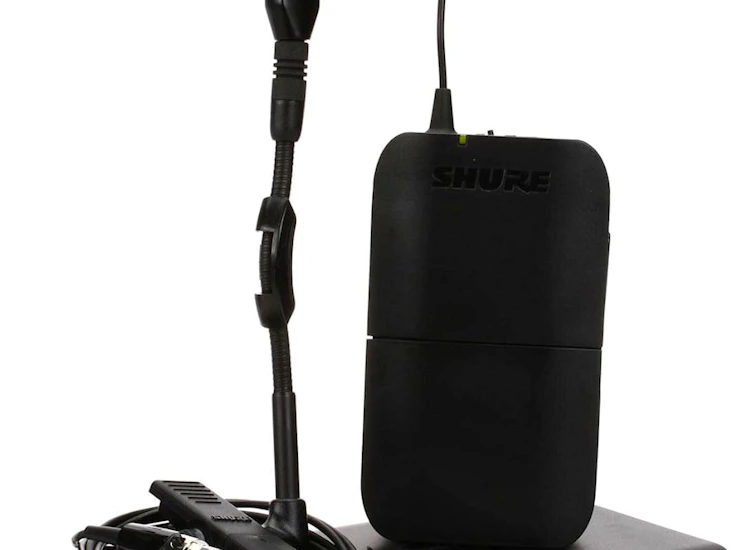 Clip on microphone for horns instruments like saxophone and trumpet - shure blx14/b98 uhf wireless microphone system