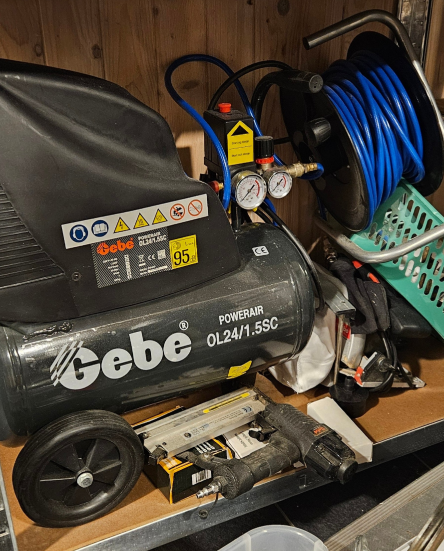 Gebe 24 liter, 8 bar kompressor