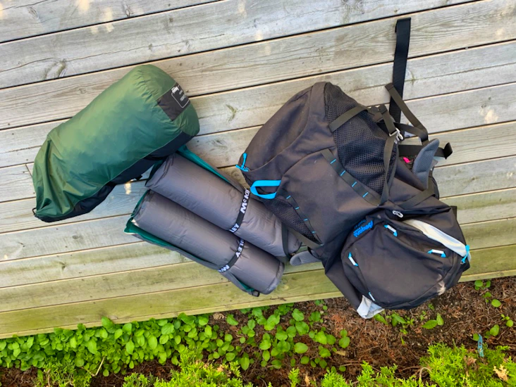 Telt, tursekk og liggeunderlag leies ut