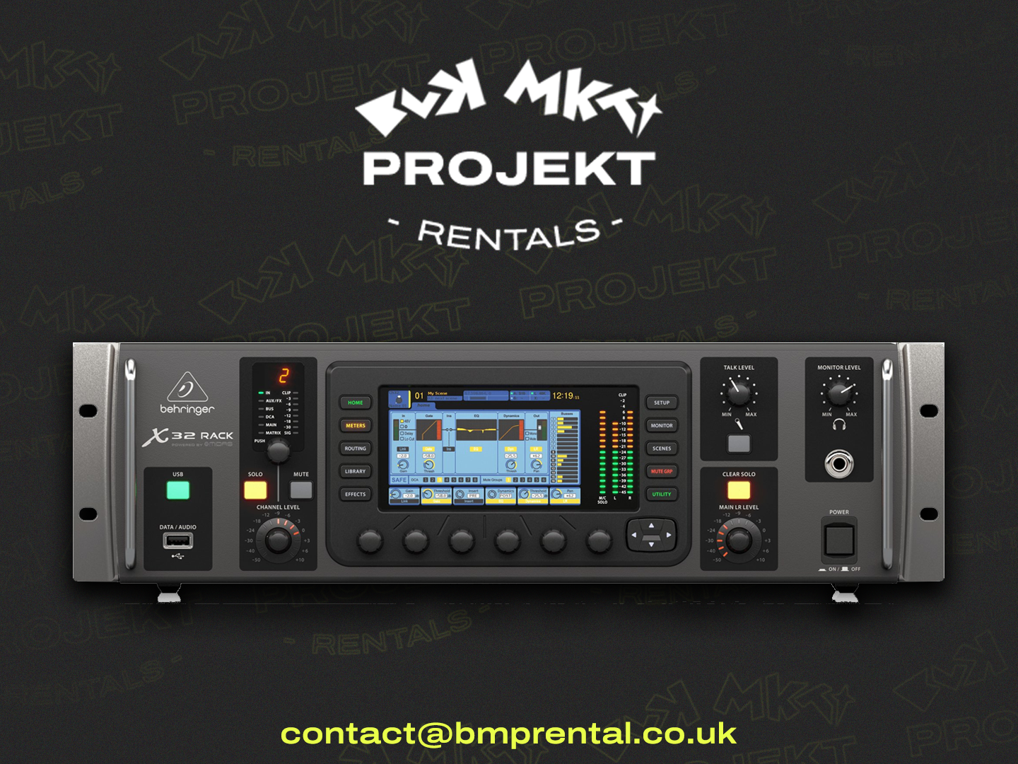 Behringer x32 rack mount audio mixer