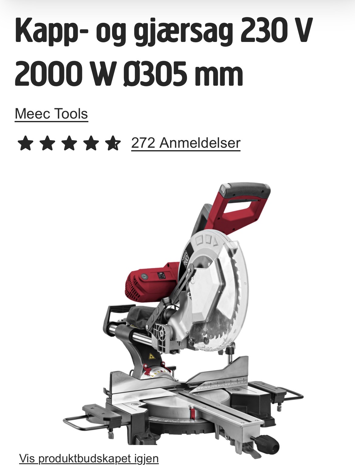 Meec kapp og gjæringssag ø305 