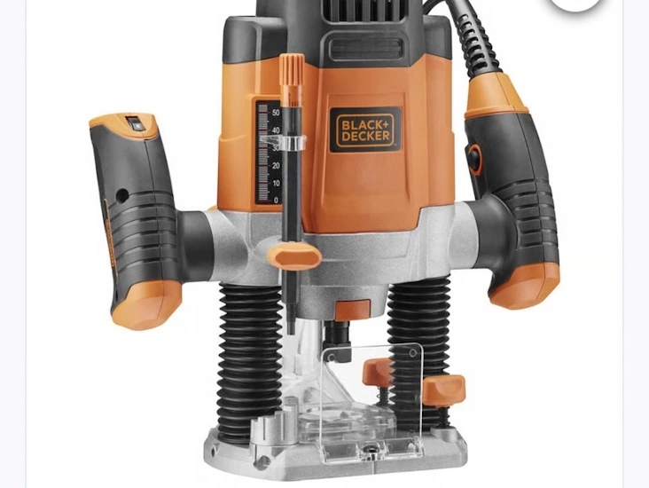Black & decker håndoverfres 1200w 6,35mm kw1200e