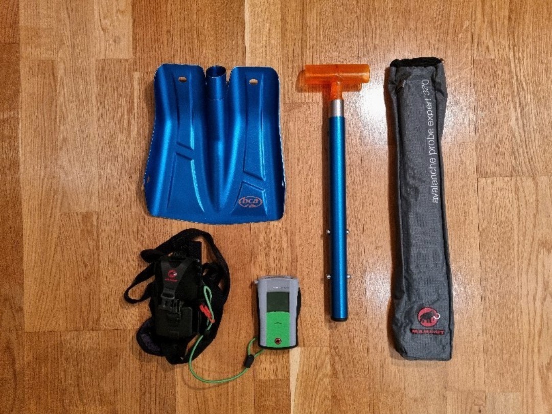 Komplett lavinpaket (tranciever, spade, sond)