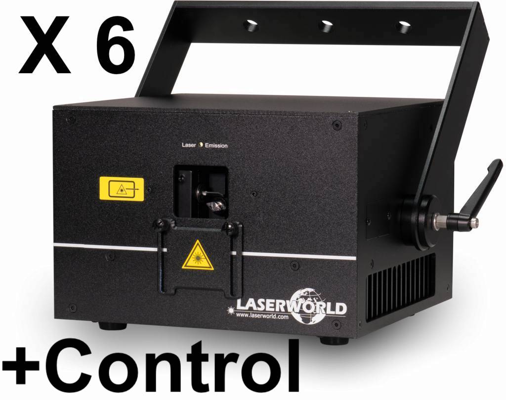 6 x laserworld ds3000 mk4 rgb laser w/control laptop
