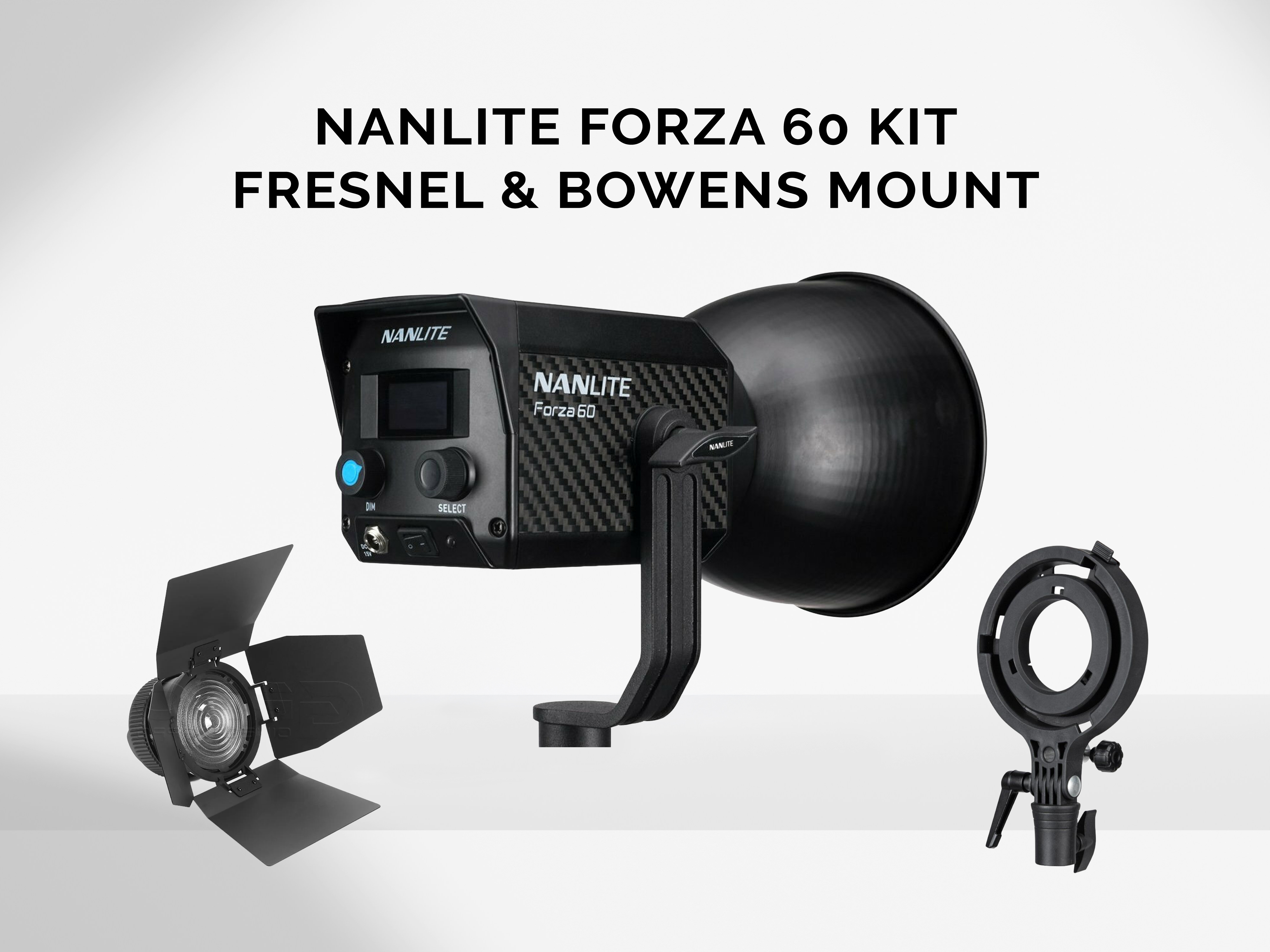 Nanlite forza 60 led bowens mount light with fresnel