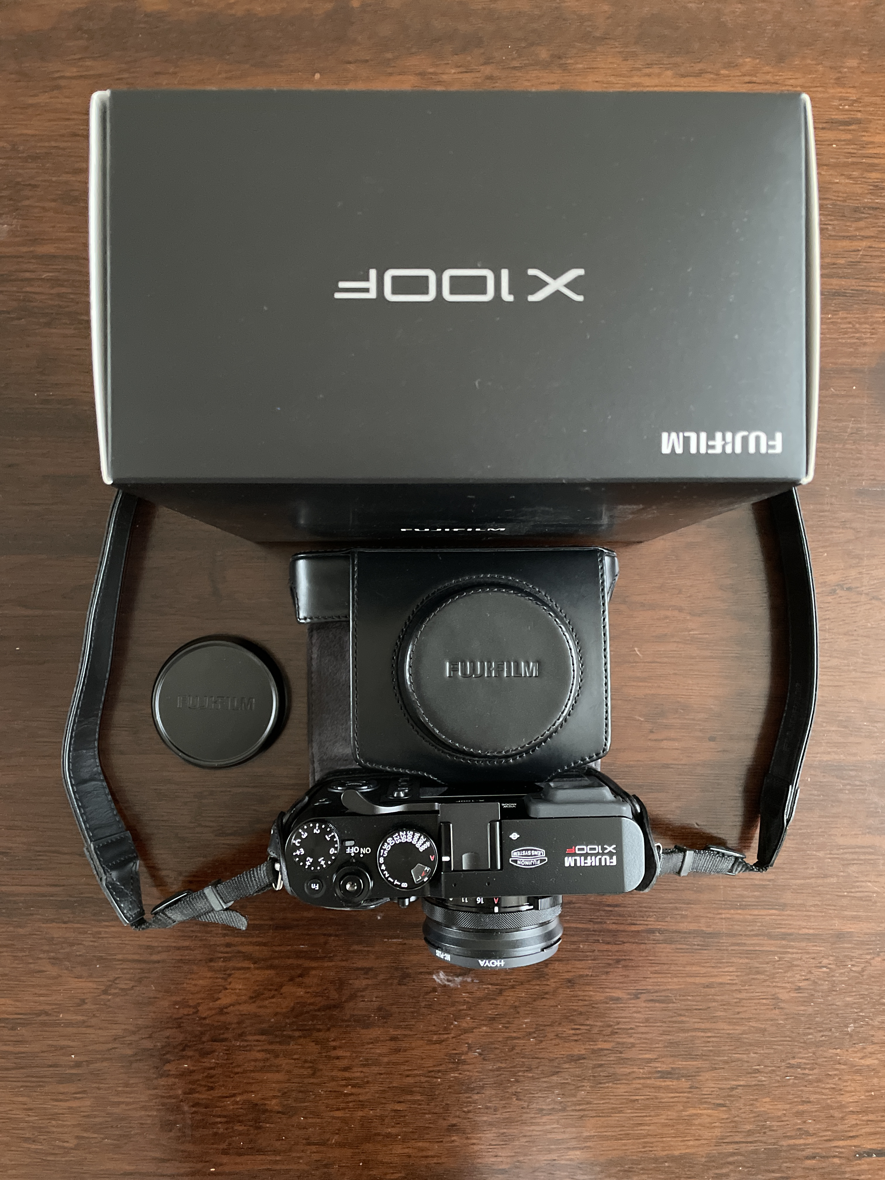 Fuji x100f mirrorless camera and accessories 
