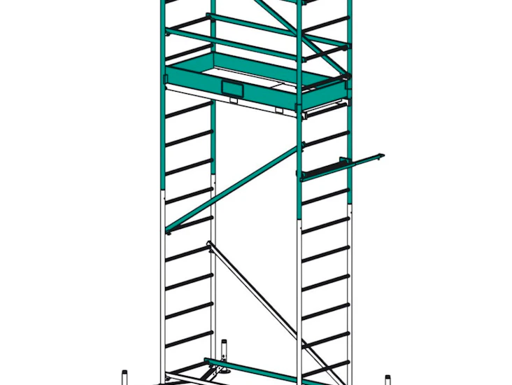 Stillas - arbeidshøyde 5 meter