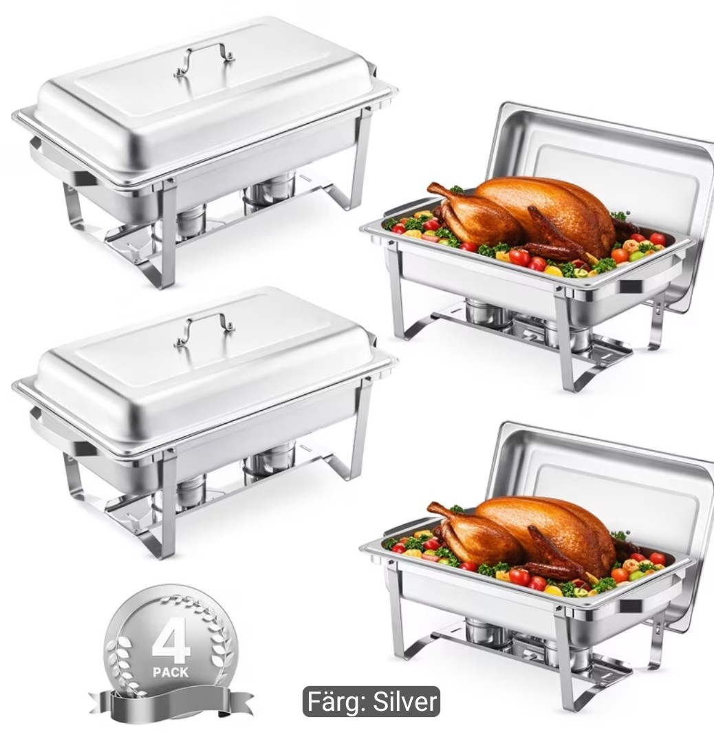 Värmehållning av buffémat. chafing dish 8 liter