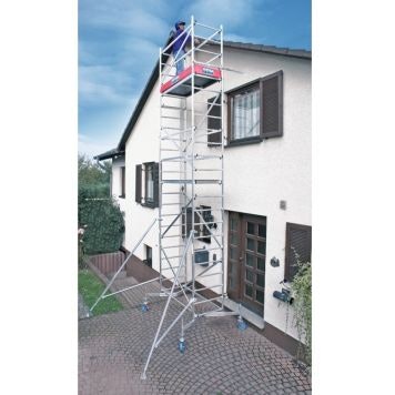 Byggställning med en arbetshöjd på 7 meter från climtec