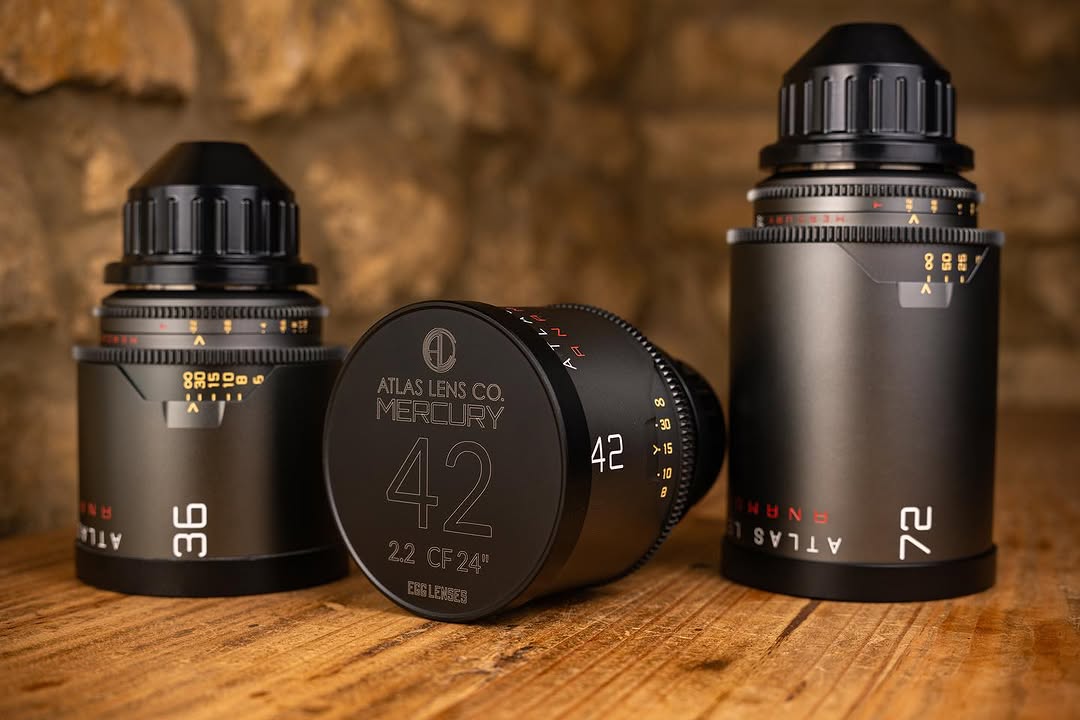 Atlas mercury anamorphic lens set (36mm, 42mm, 72mm f2.2 pl mount)