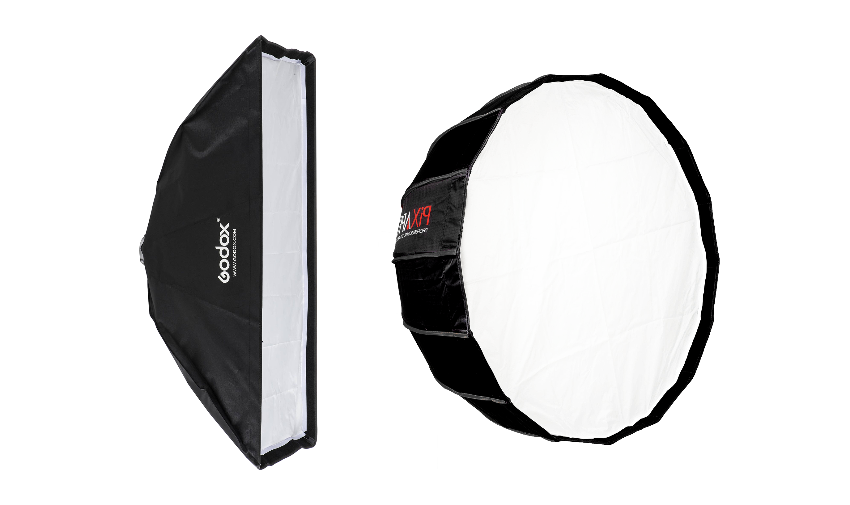 Pixapro 65" octabox and godox 30x120 strip softbox