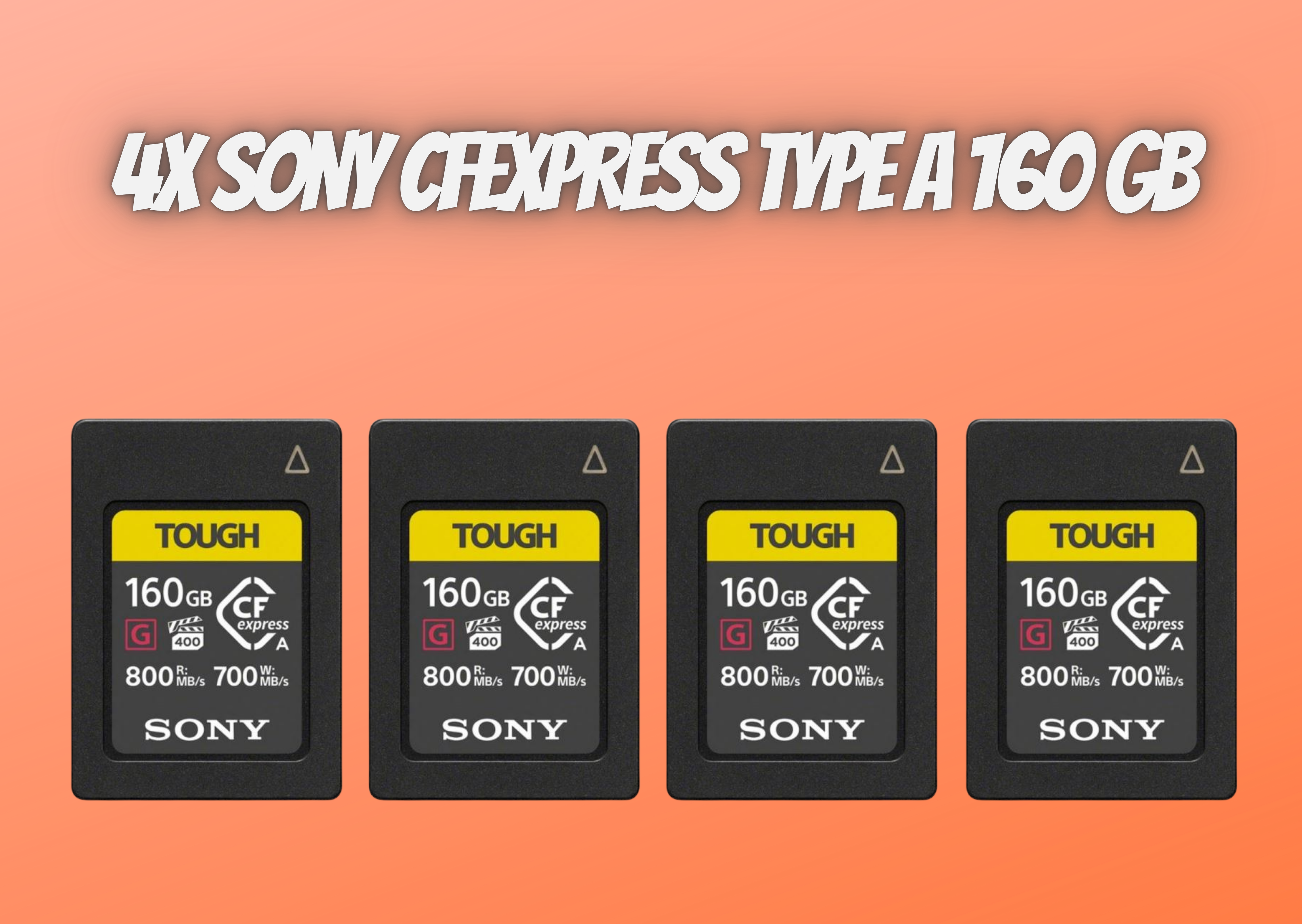 4x sony cfexpress type a 160 gb - 800mbs
