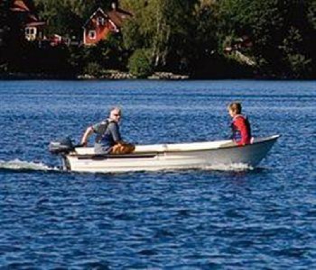 Mindre motorbåt inklusive 80-trailer 
