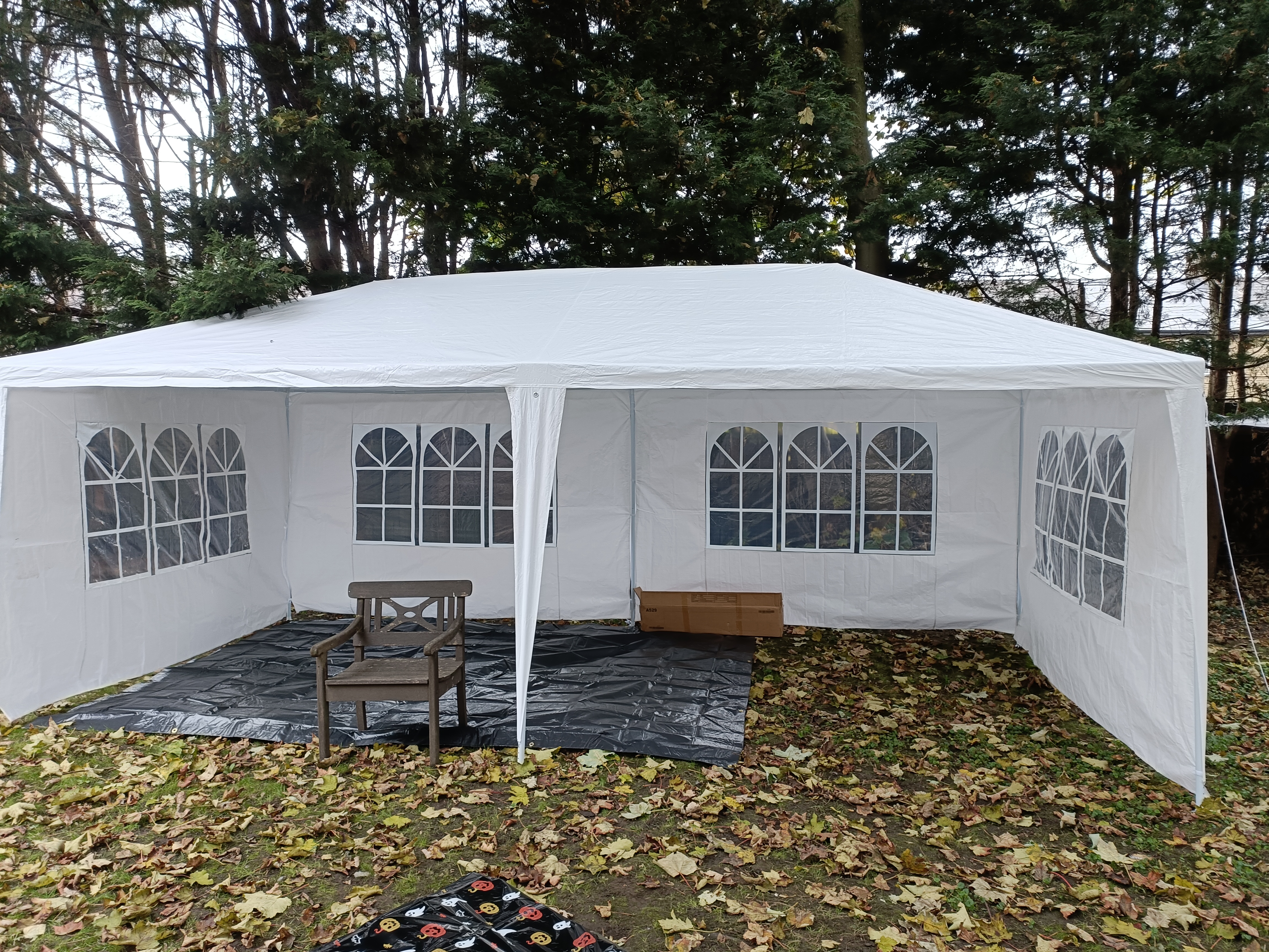 3 x 6 m (18 m2) gazebo canopy marquee pavilion tent - white