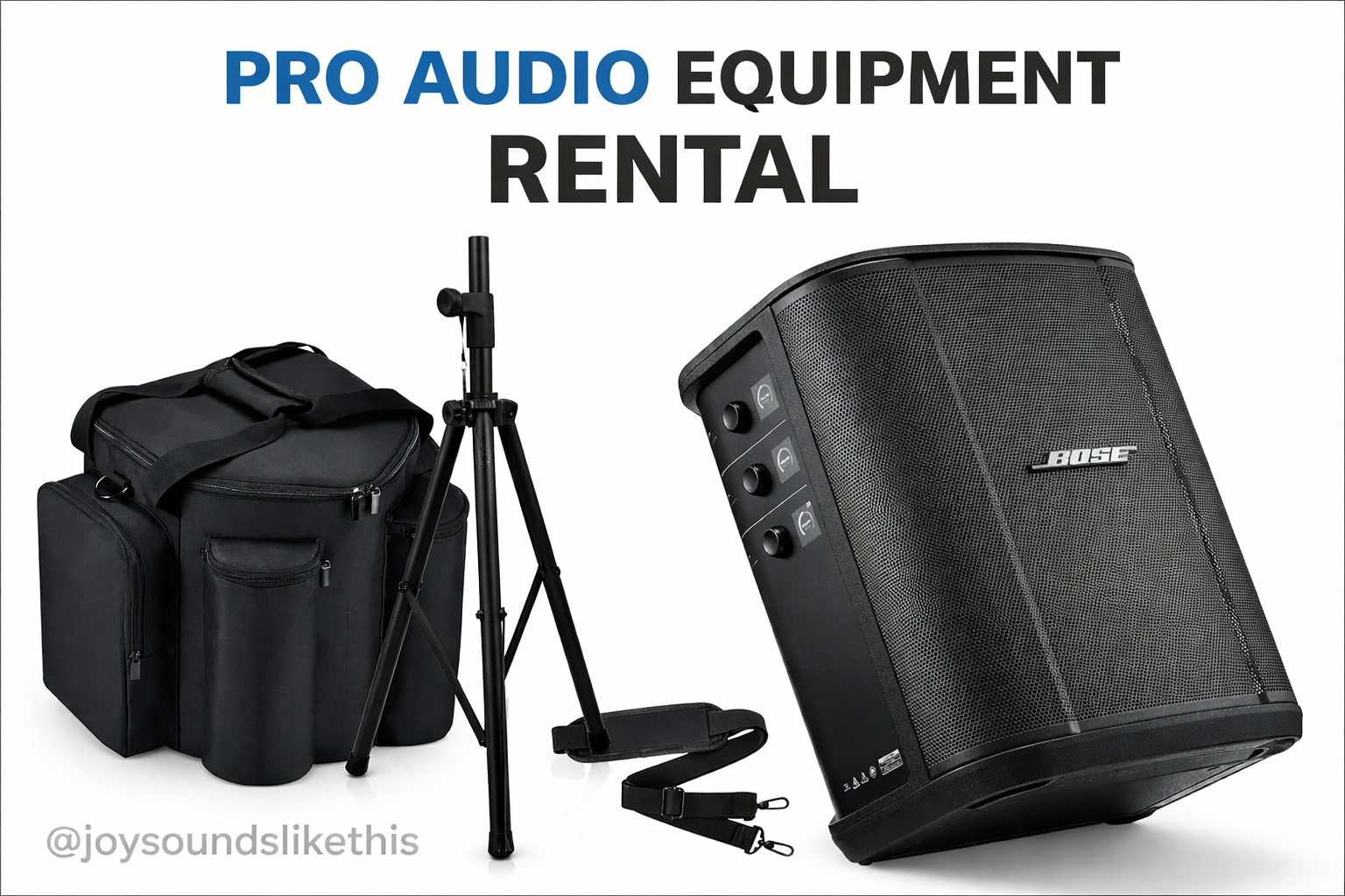 Bose s1 pro plus portable pa speaker – battery powered with case