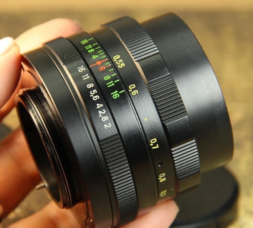 Zenit helios-44 58 mm f2 med overgang fra m42 til sony e