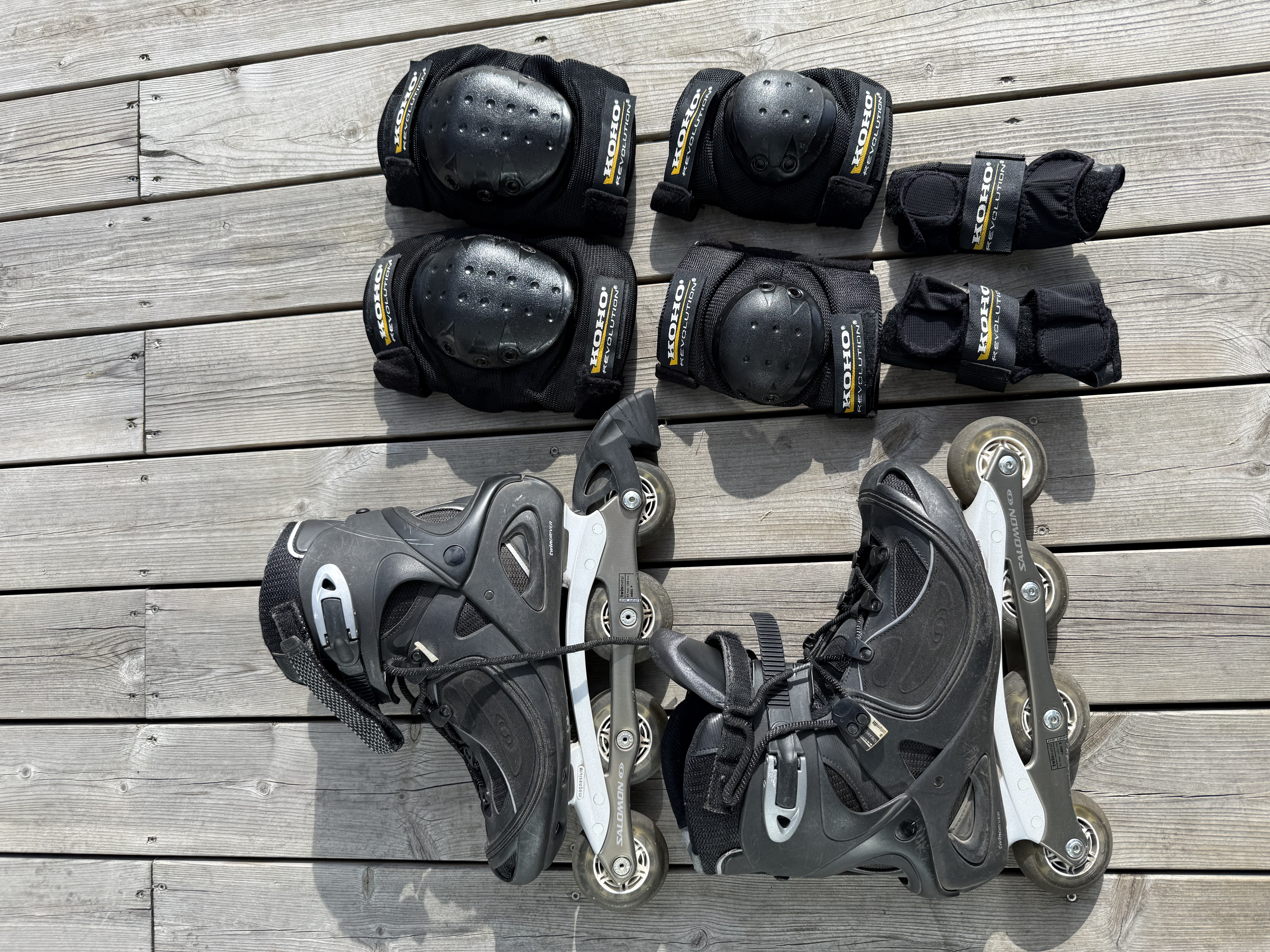 Salomon screamer rullaluistimet ja koho suojasetti koko 45 1/3