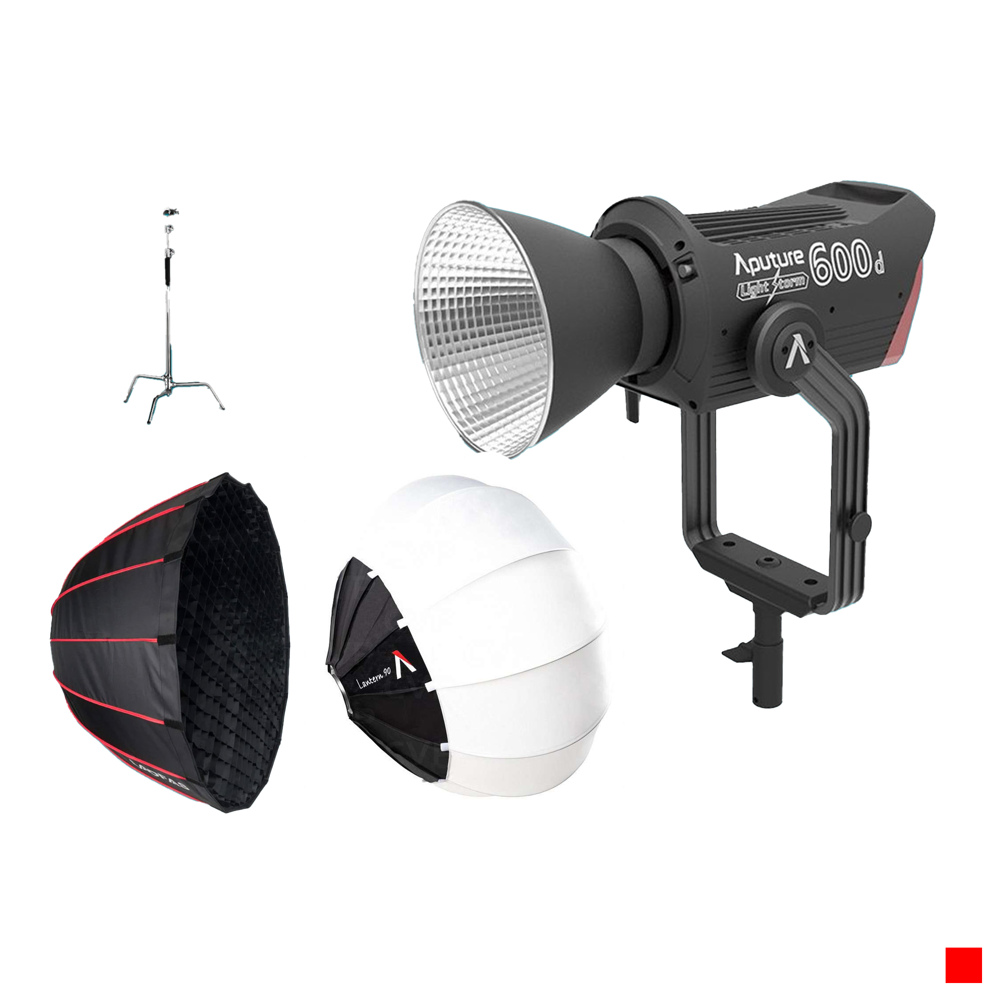 Aputure ls 600d with softbox or lantern and c-stand