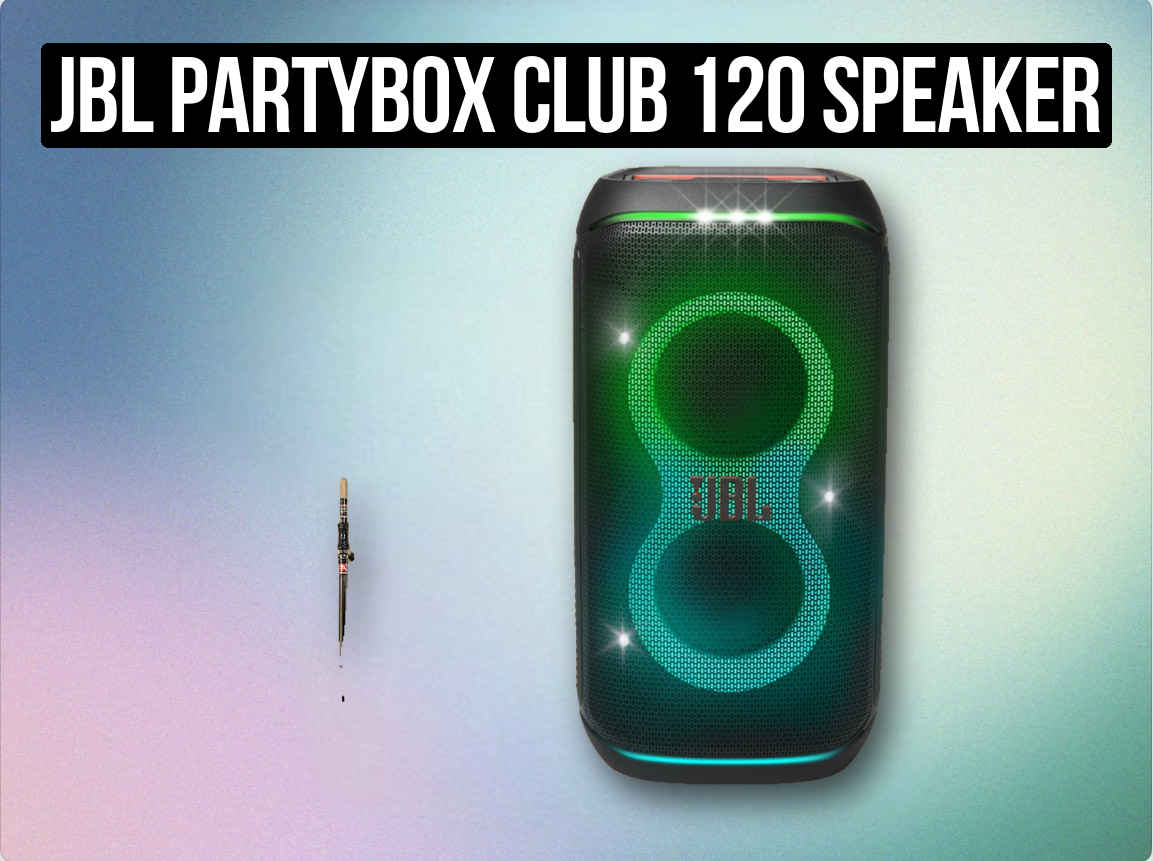 Jbl partybox club 120 speaker | portable bluetooth party speaker + bass boost + stand + charger (like jbl partybox 110 / partybox 310 / mackie thump ) 