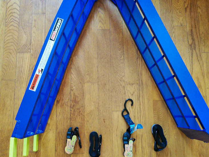 Lastramp & spännband för mc & moped