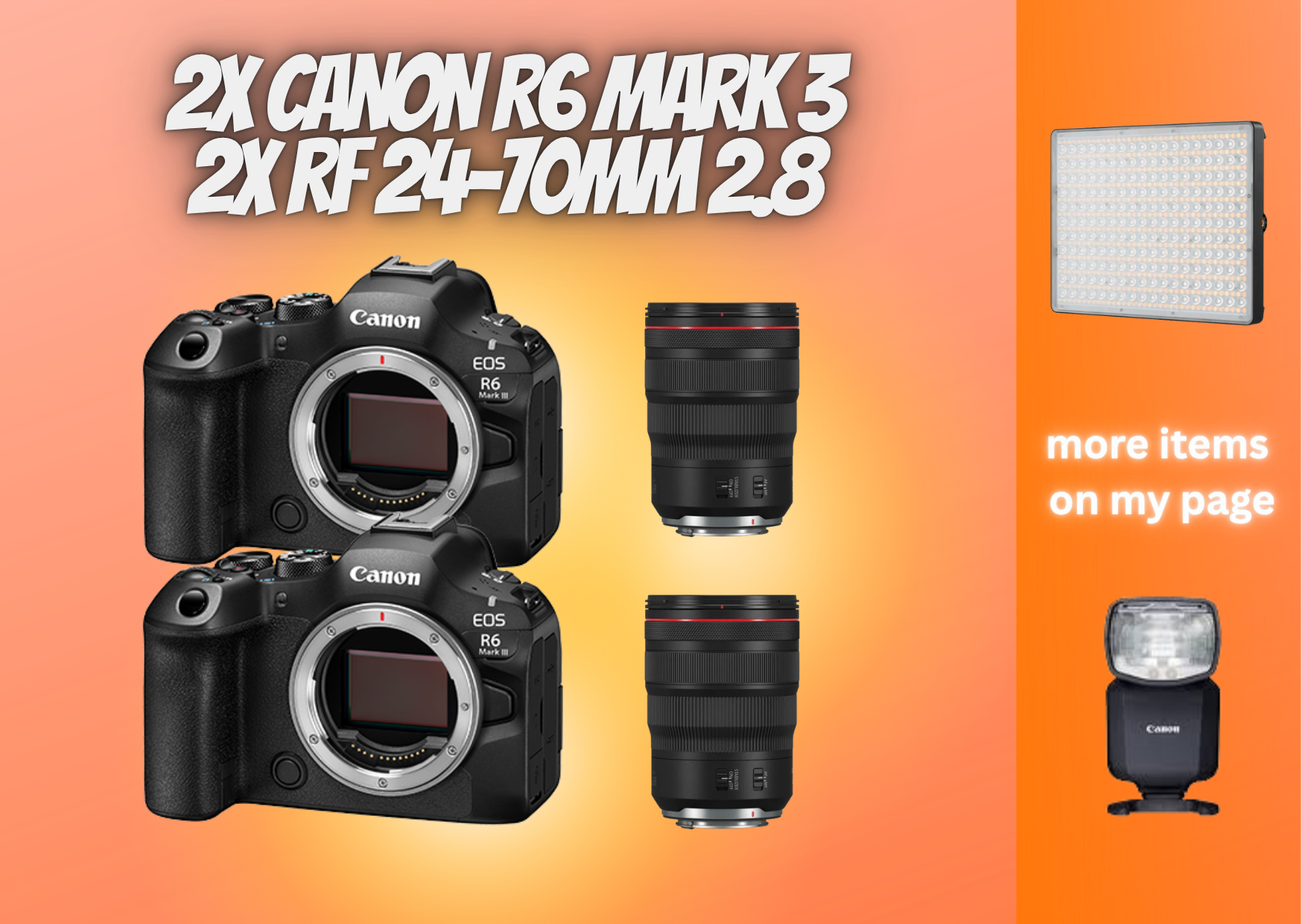 2x canon r6 iii mark 3 + 2x rf 24-70mm f2.8 24-70 mm 