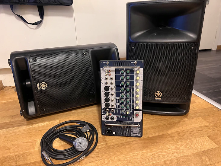 Komplett pa-system yamaha stagepas 500 | proffsljud & shure-mick