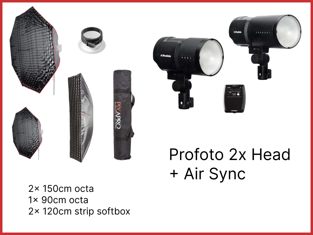 Profoto head and modifiers kit