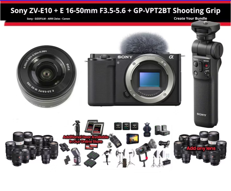 Sony zv-e10 +  16-50mm + vlogging grip gp-vpt2bt
