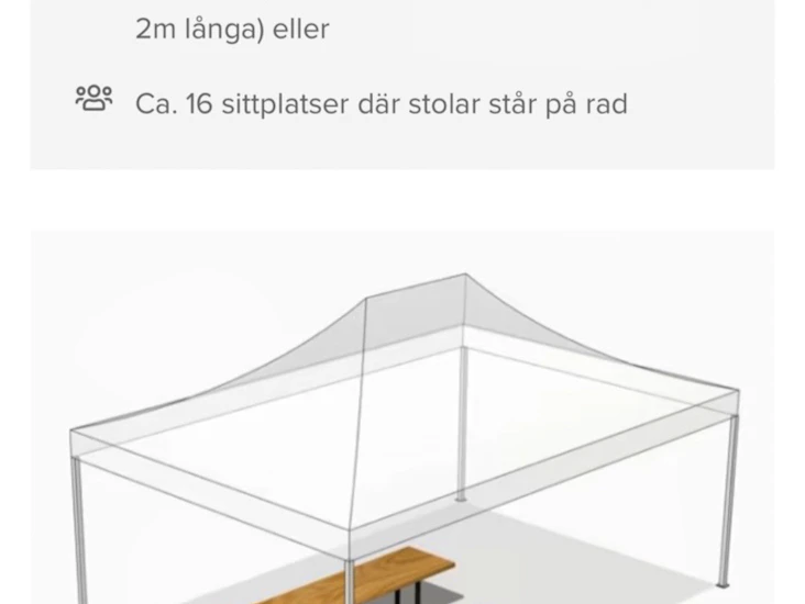 Partytält snabbtält 3x4,5 meter