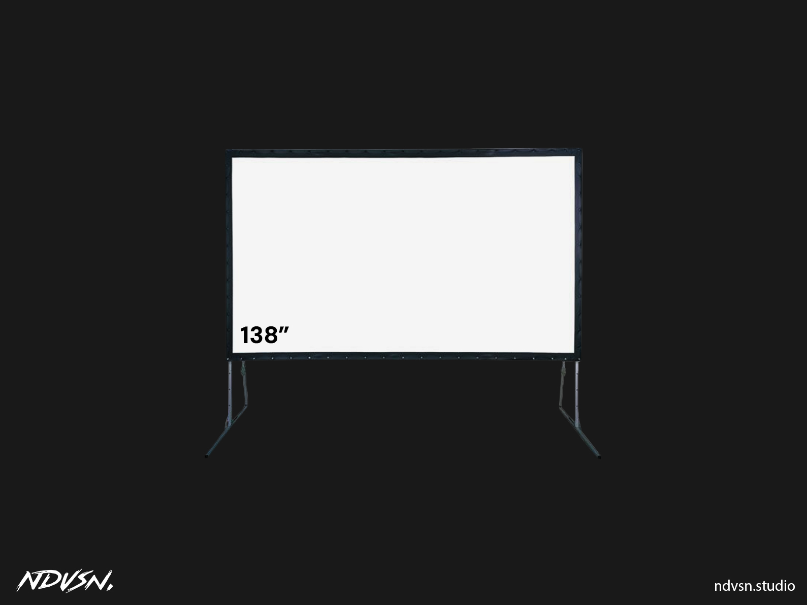 Fast fold projector screen frame with legs - 10x5.7 ft (304.8 x 173.74cm)