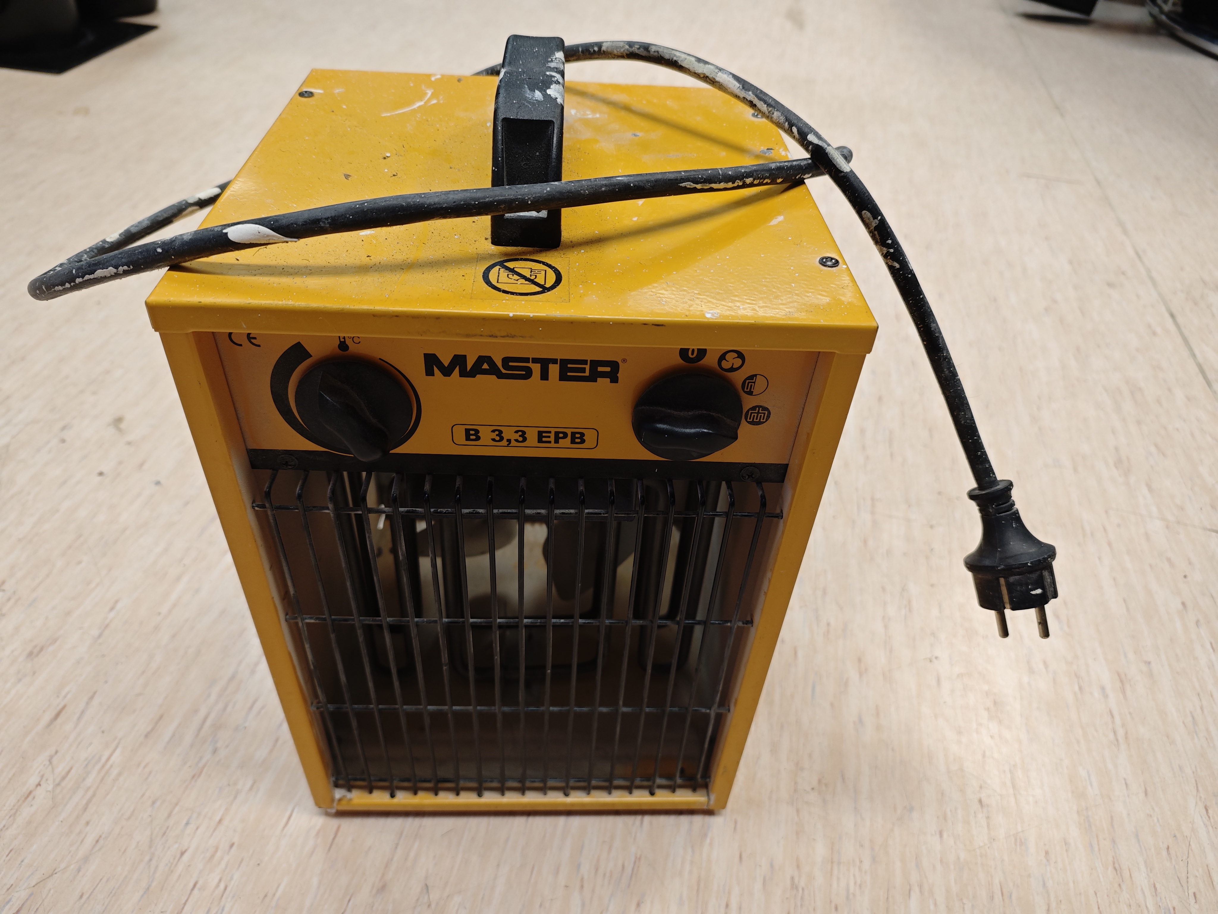 Master vifteovn 3300watt/3.3kw en-fas med vanlig stikkontakt