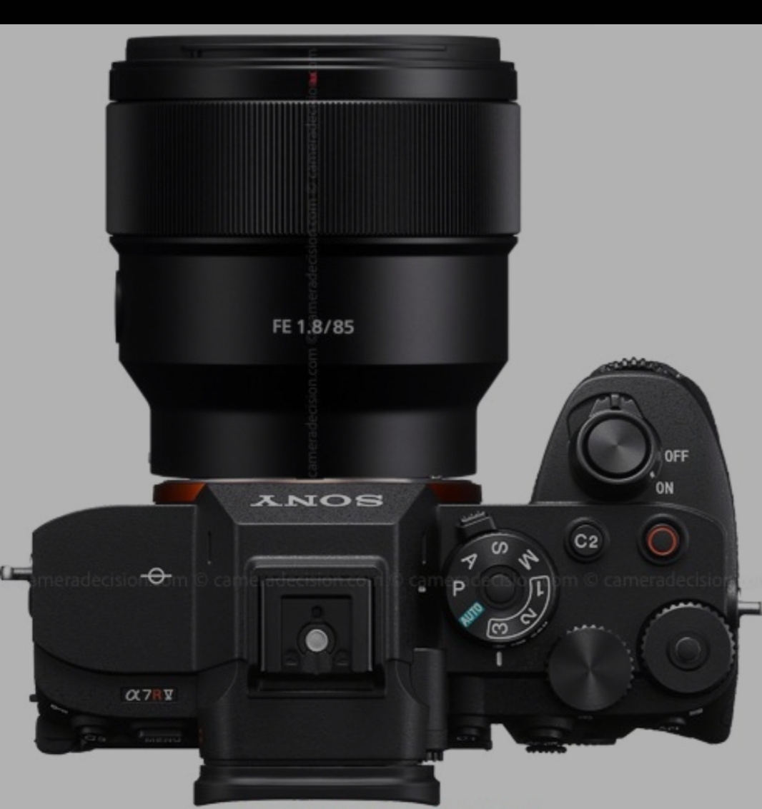 Camera with 85mm lens alpha sony a7rv a7rv 5