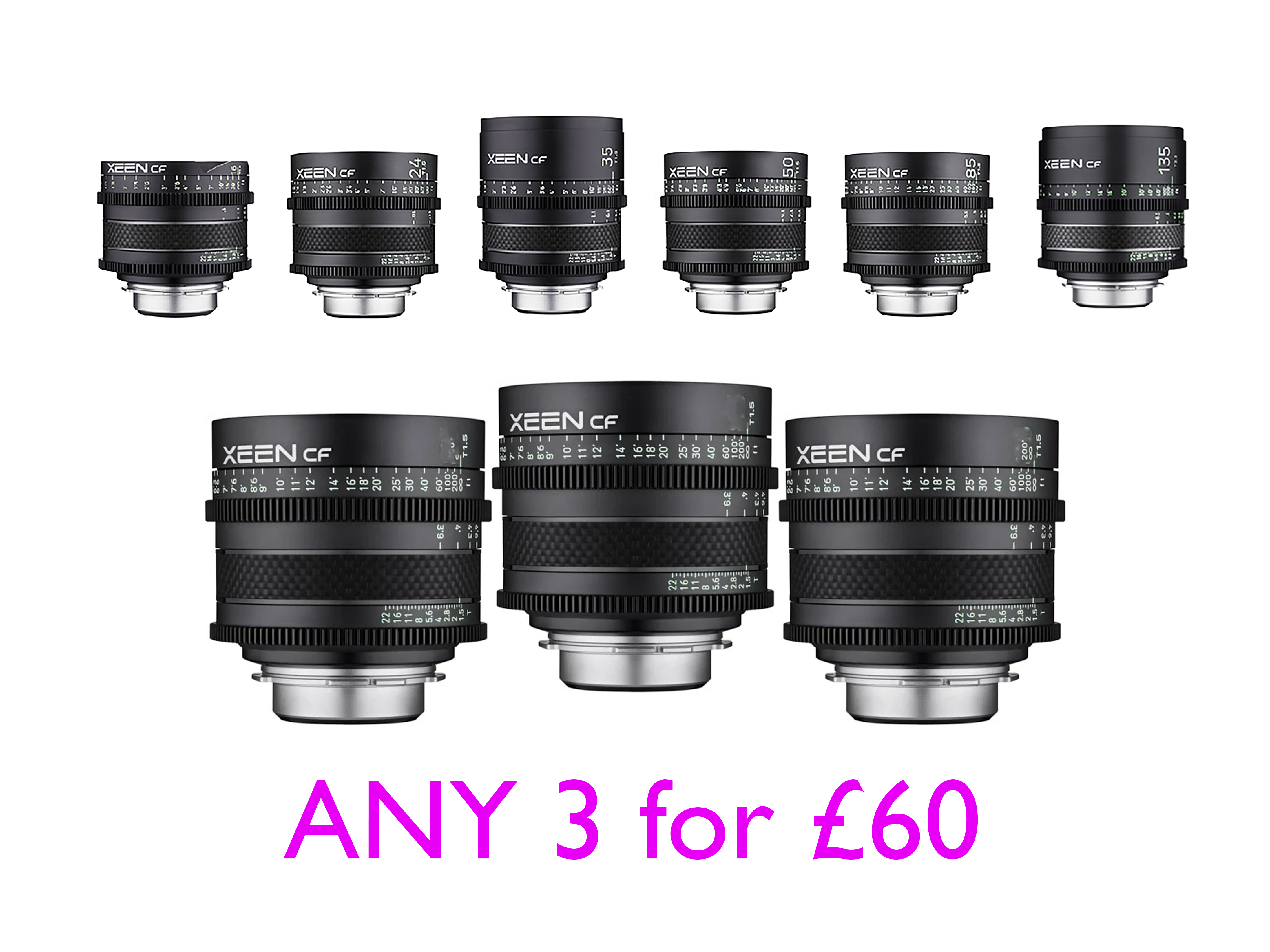 Samyang xeen cf ef cine prime lenses 