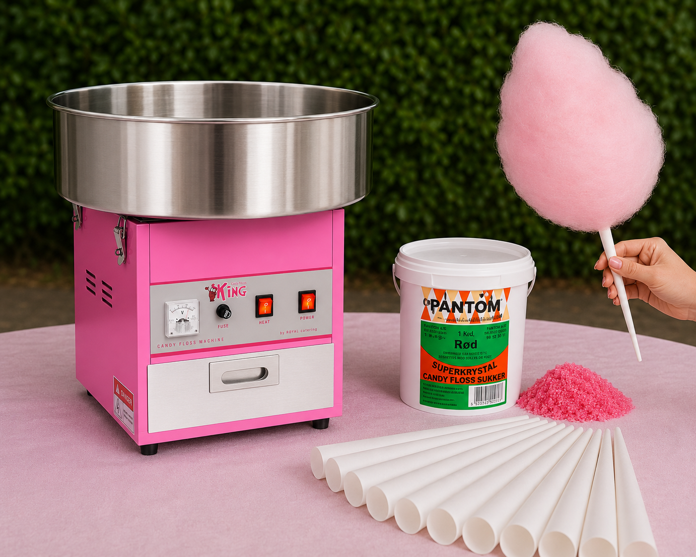 Leje af candyflossmaskine