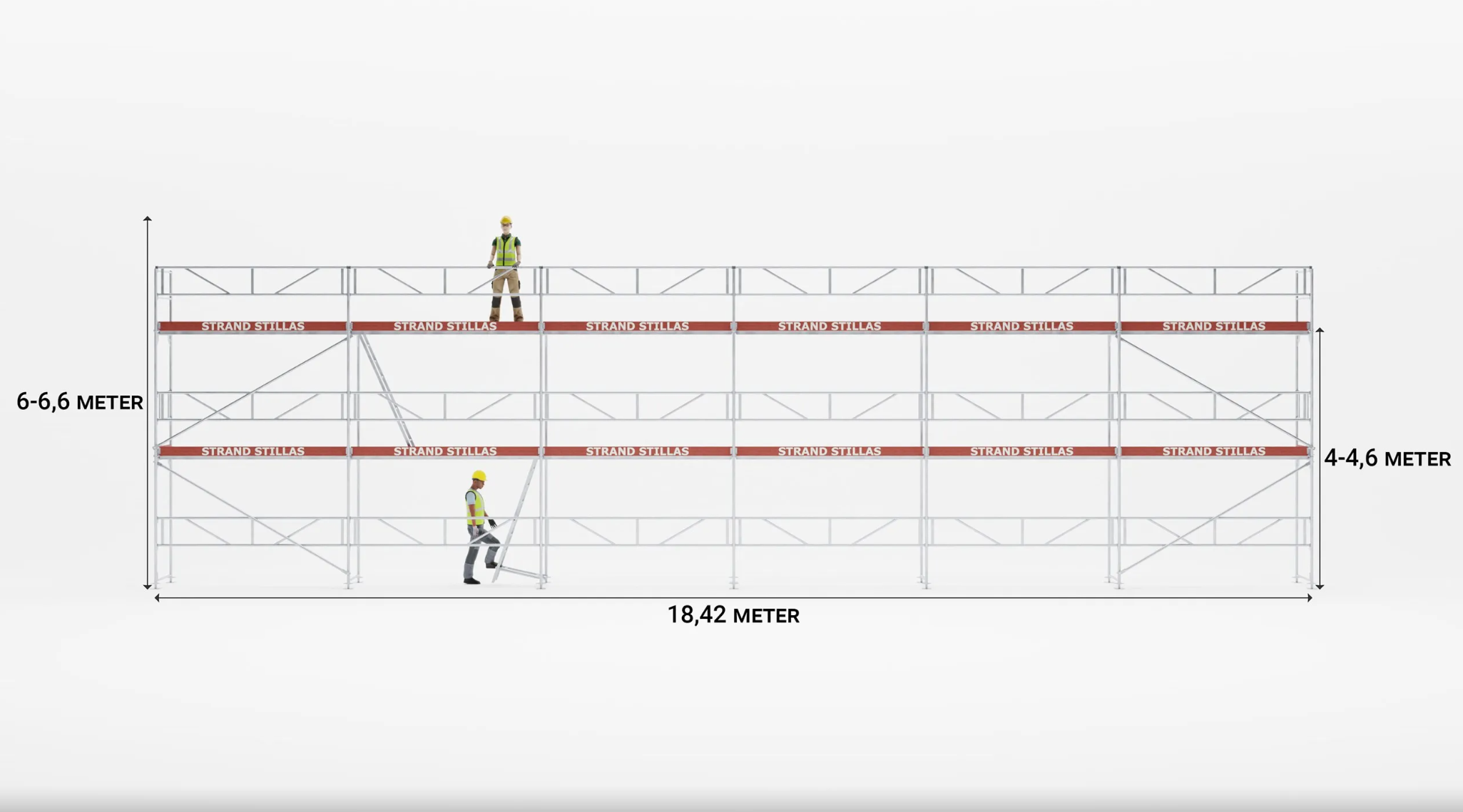 100kvm stillas på henger