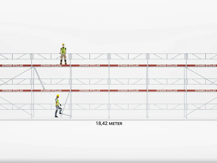 100kvm stillas på henger