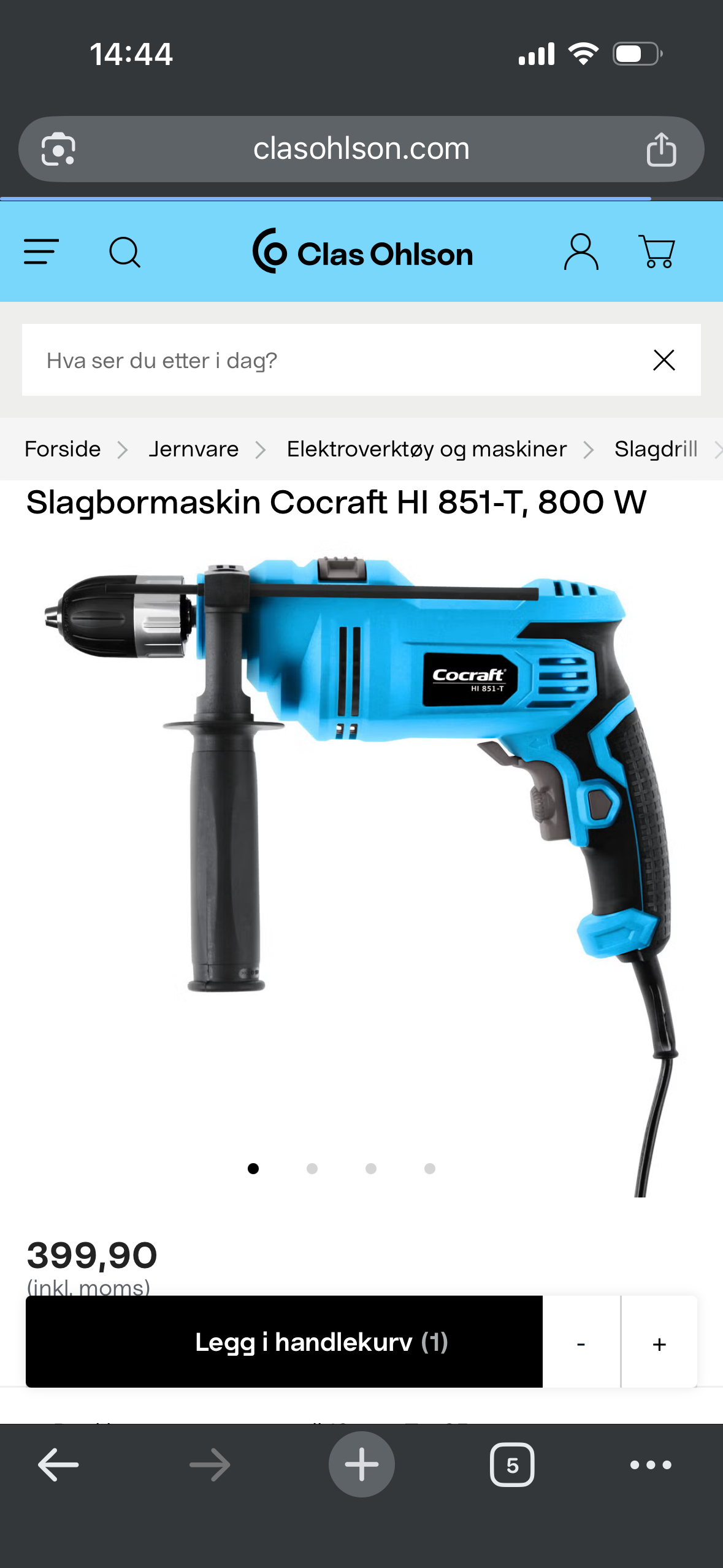 Slagborr med borrsett 