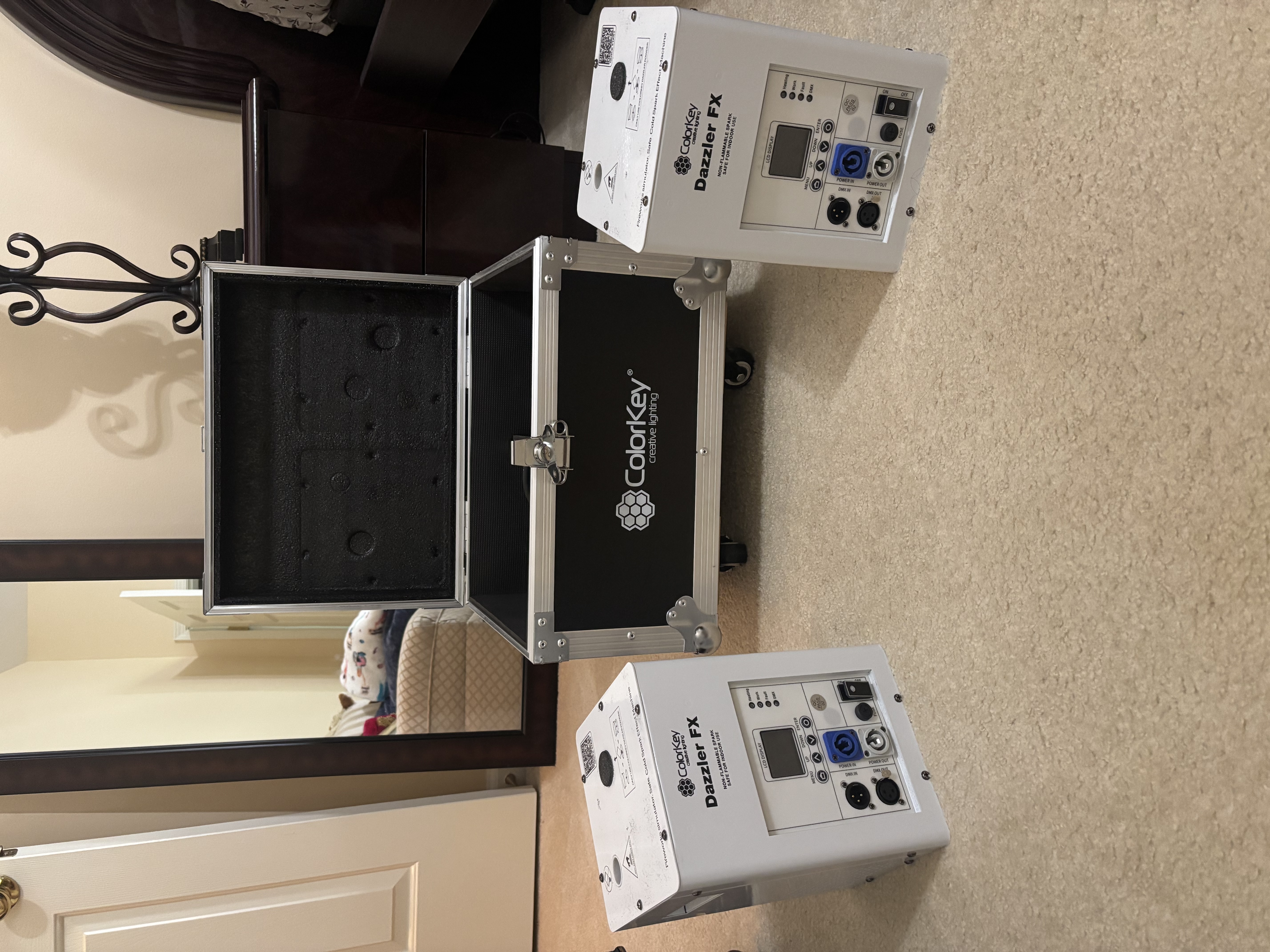 Dazzler fx cold spark machine (pair) — wedding/event effect