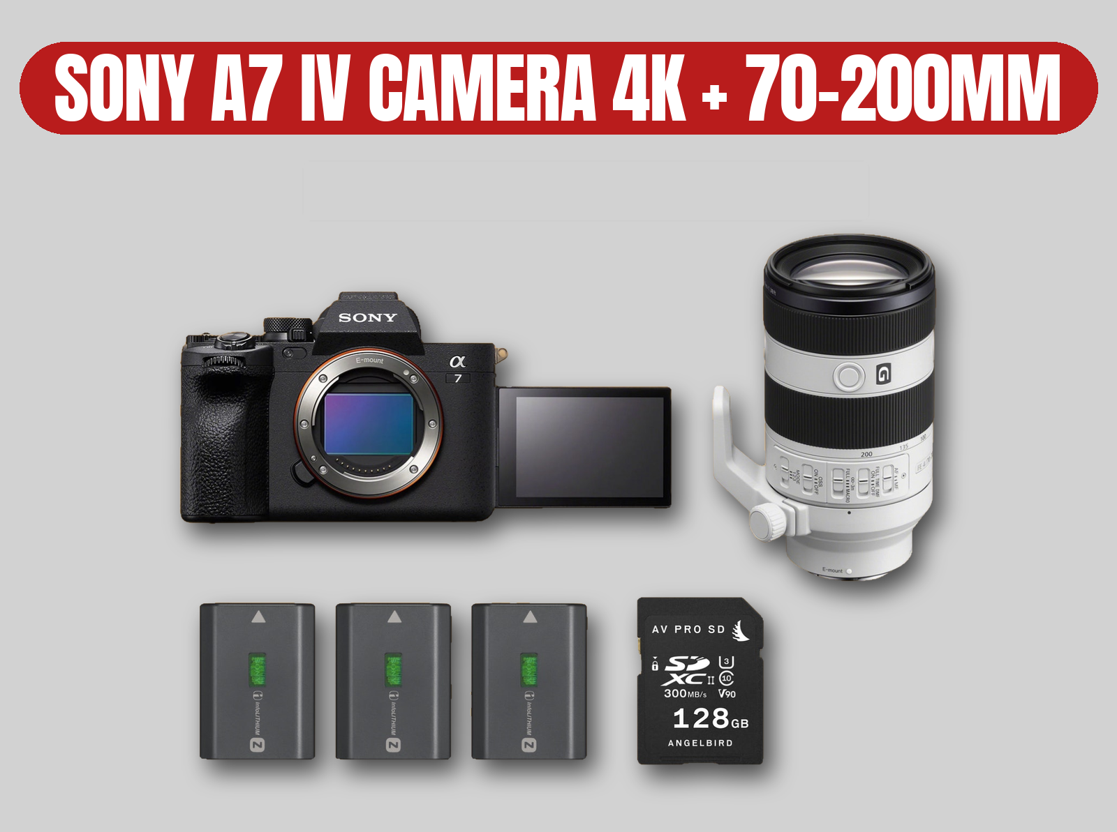 Sony a7 iv camera | 4k mirrorless full frame, 70-200mm g f4 mk ii macro zoom