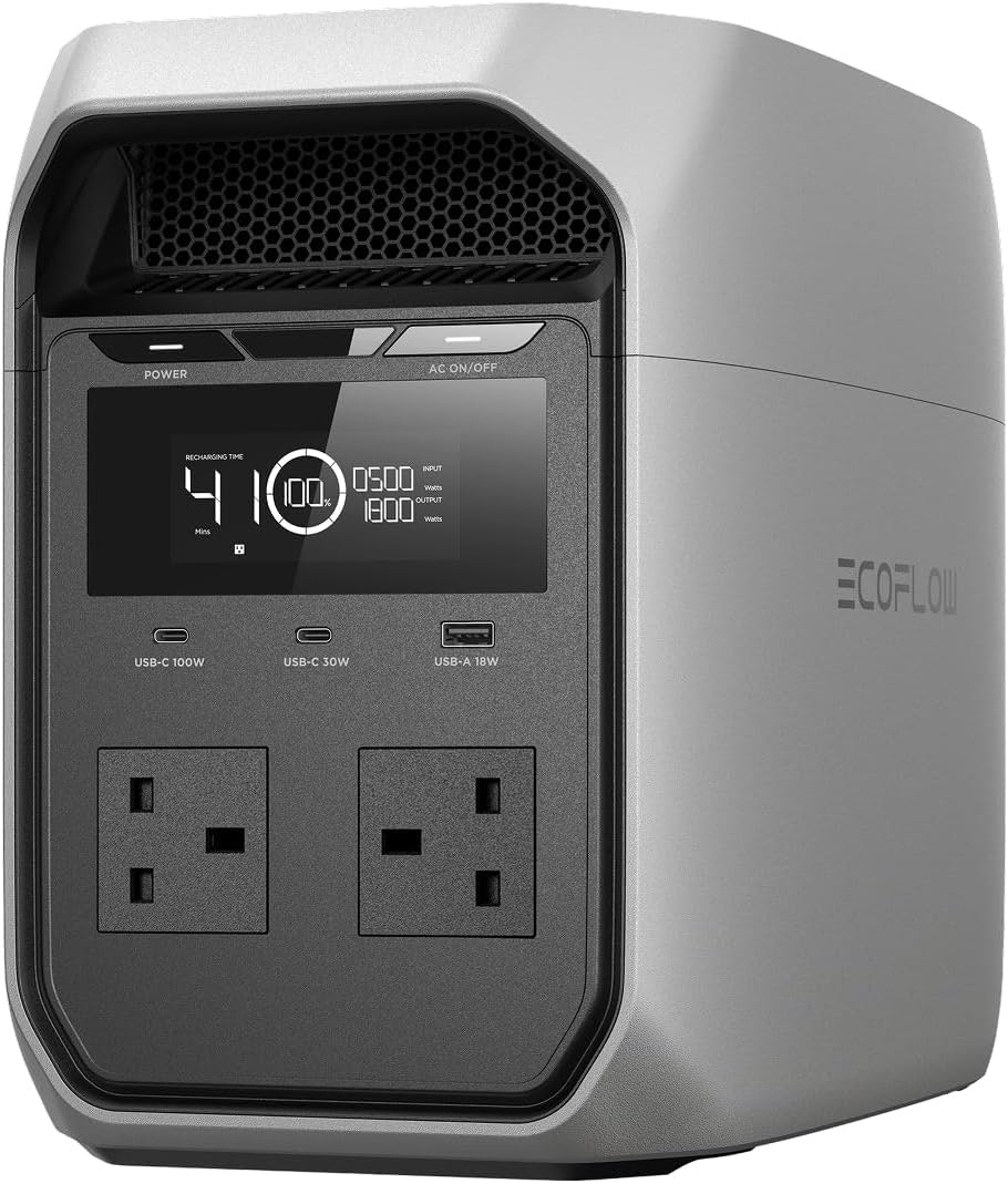 Ecoflow delta 3 portable power station – 1kwh camping & backup power