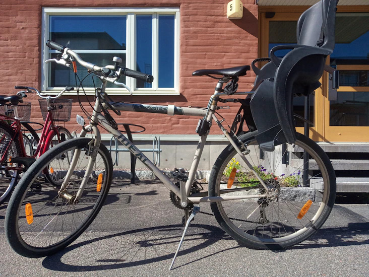 Cykel med barnstol